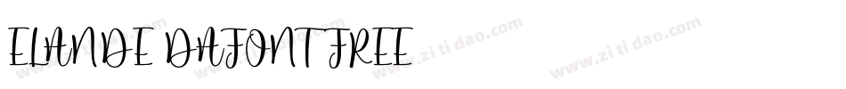 ELANDE DAFONT FREE字体转换